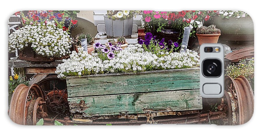 Flowers Galaxy Case featuring the photograph Rustic Flower Display by Linda McRae