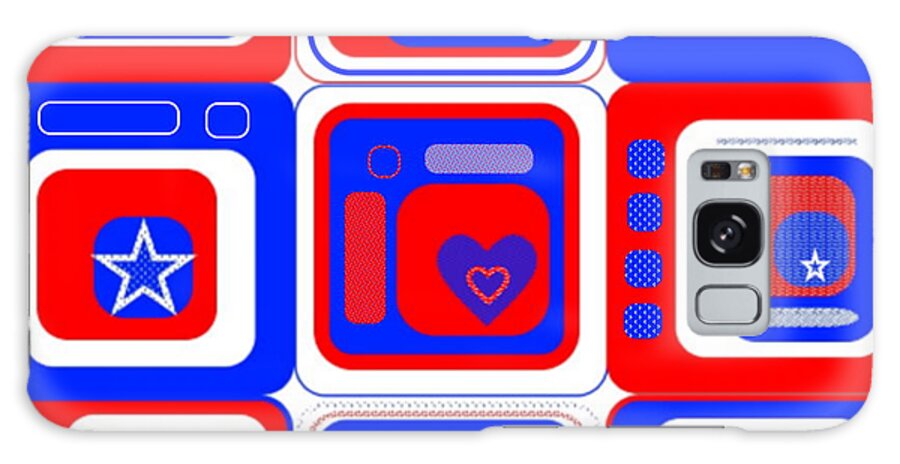 Patriotic Galaxy Case featuring the digital art RWB by Designs By L