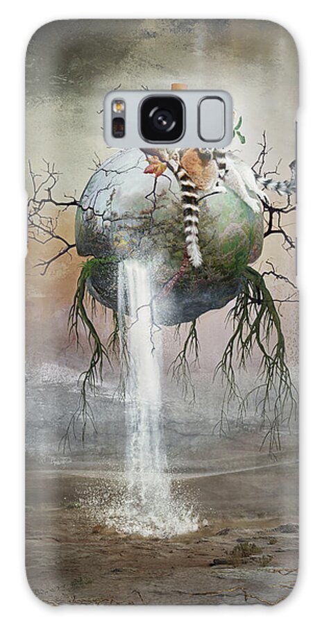 Ring-tailed Lemurs Galaxy Case featuring the digital art Safe at Last by Merrilee Soberg
