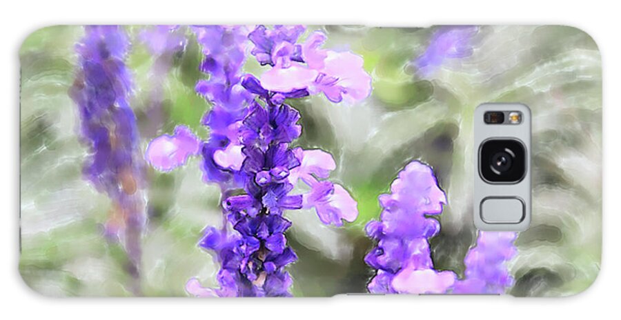 China Galaxy Case featuring the digital art Sage Flowers Watercolor by Tanya Owens