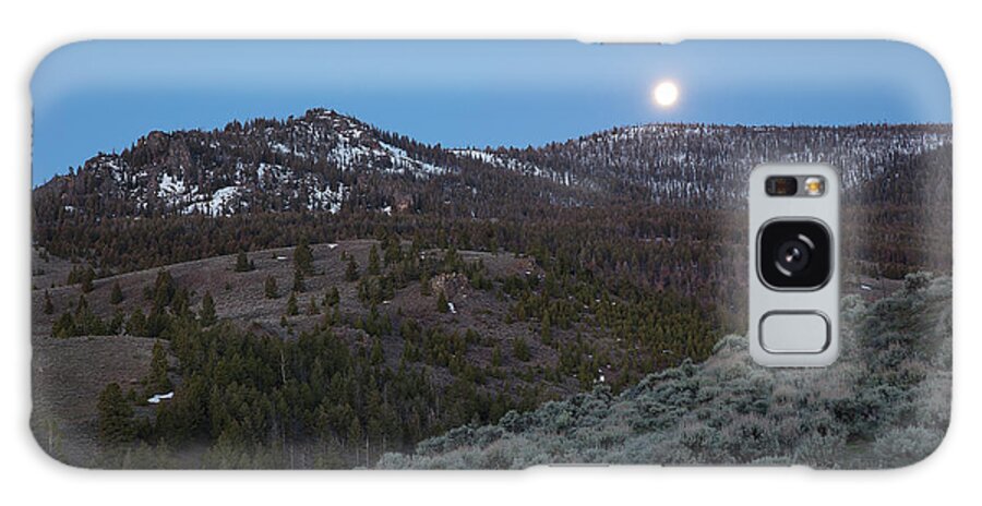 Challis Galaxy Case featuring the photograph Salmon River Mountains Moon by Idaho Scenic Images Linda Lantzy