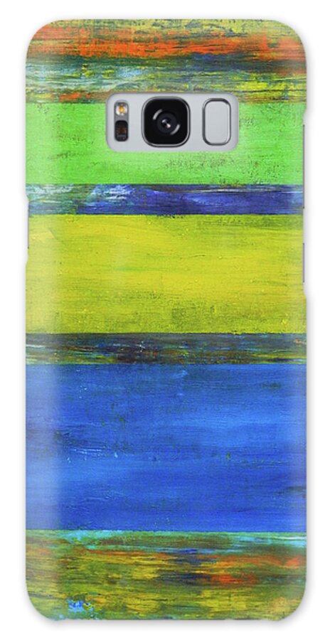 Abstract Art Galaxy Case featuring the painting Salsa Verde by Everette McMahan jr