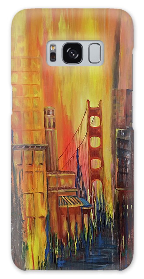 City Galaxy Case featuring the painting San Francisco Abstraction by Barbara Landry