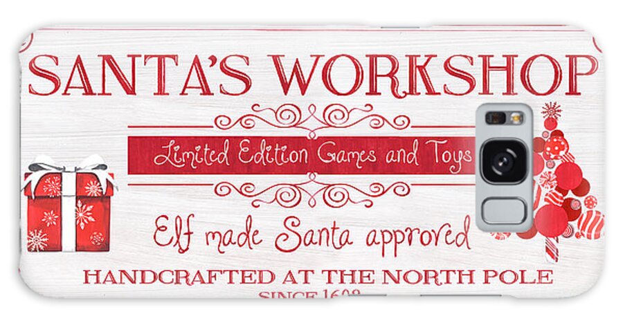 Candy Galaxy Case featuring the painting Santa's Workshop by Debbie DeWitt