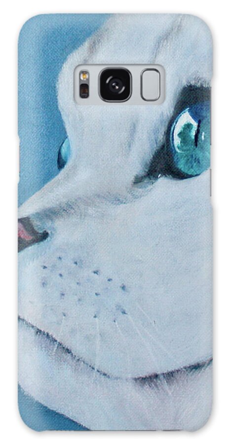 Cat Galaxy Case featuring the painting Sapphire by Tracy Hutchinson