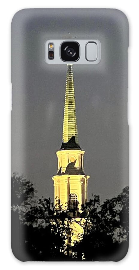 Church Galaxy Case featuring the photograph Savannah Steeple by Barbara Von Pagel