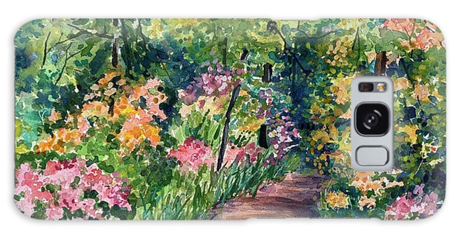 Sayen Garden Galaxy Case featuring the painting Sayen Gardens Spring by Clara Sue Beym