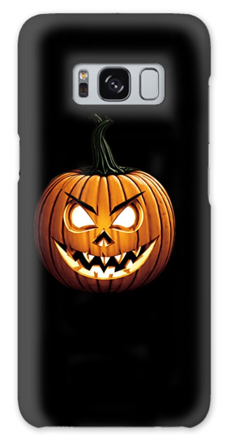 Cool Galaxy Case featuring the digital art Scary Jack-O-Lantern Halloween by Flippin Sweet Gear