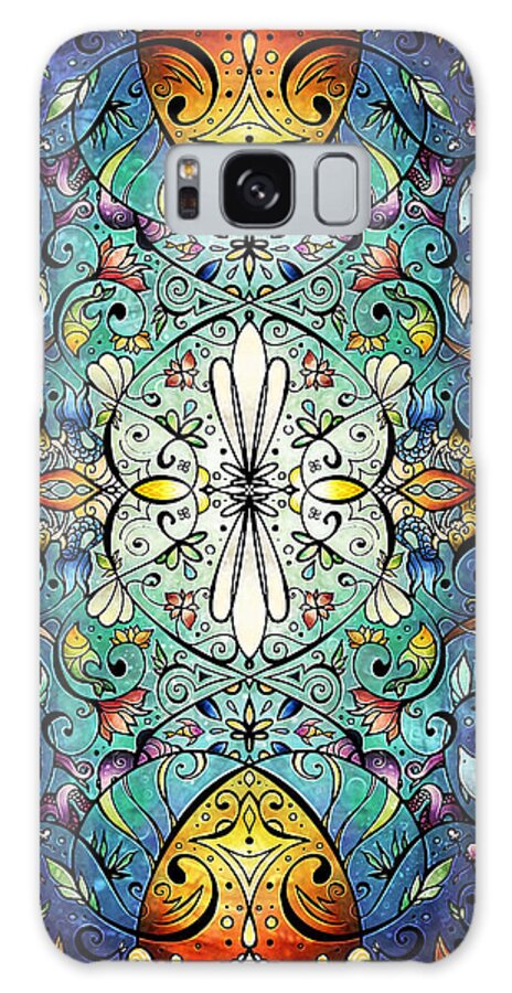 Stained Glass Galaxy Case featuring the digital art Sea Melody by Mandie Manzano