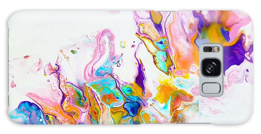 Abstract Galaxy Case featuring the painting Reef Butterflies by Christine Bolden