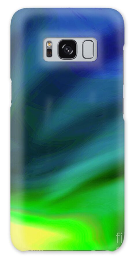 Vibrant Blue And Green Galaxy Case featuring the digital art Seasons Altered by Glenn Hernandez