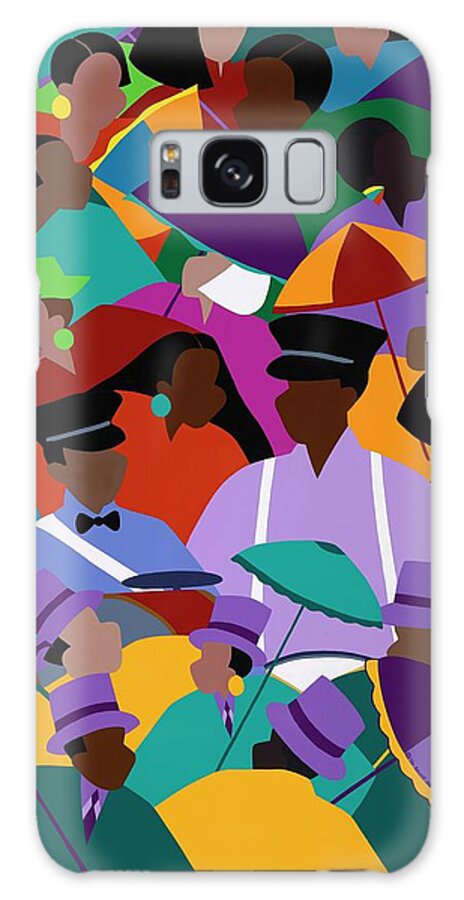 New Orleans Galaxy Case featuring the painting Second Line New Orleans by Synthia SAINT JAMES