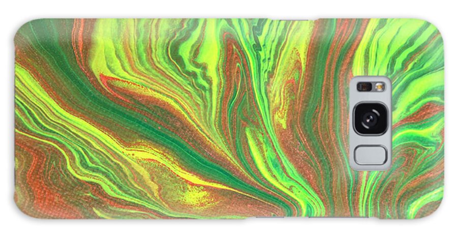 Acrylic Pour Galaxy Case featuring the painting Secrets of the Amazon by Elisabeth Lucas
