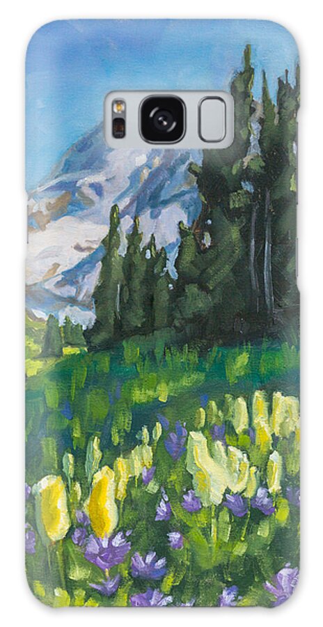 Mt Hood Galaxy Case featuring the painting Sentinels by Tara D Kemp