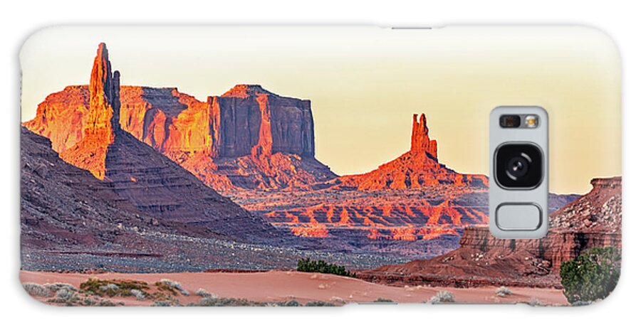 Arizona Galaxy Case featuring the photograph September 2022 Monument Valley Sunset by Alain Zarinelli
