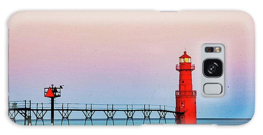 Algoma Lighthouse Lake Michigan Door County Wi Wisconsin Kewaunee County Water Kansas Detroit Green Bay Sturgeon Bay Germany France England Canada Galaxy Case featuring the photograph Serendipity by Windshield Photography