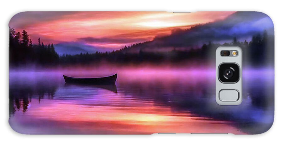 Serene Lake Galaxy Case featuring the digital art Serene Lake by Reynaldo Williams