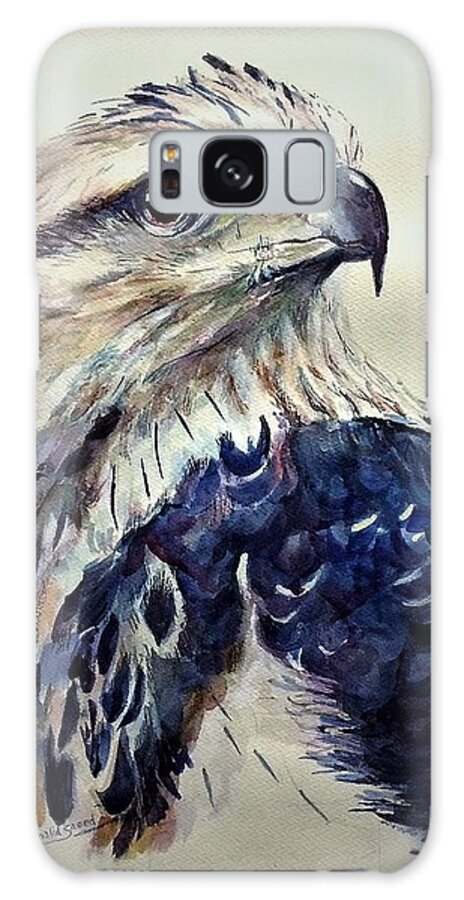 Bald Eagle Galaxy Case featuring the painting Sharp look by Khalid Saeed