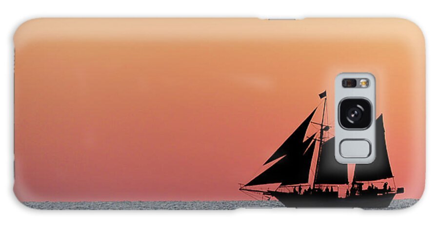 Sailing Galaxy Case featuring the photograph Sherbert Sunset by Margaret Pitcher