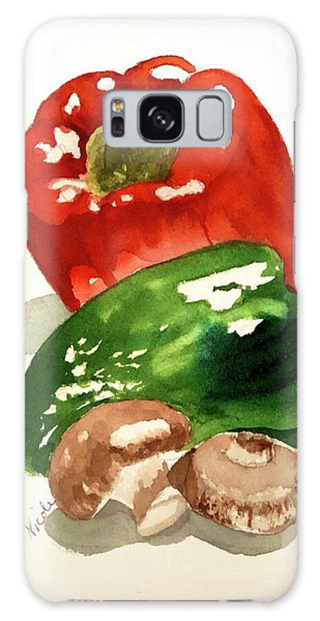 Peppers Galaxy Case featuring the painting Shiny and Bright by Nicole Curreri