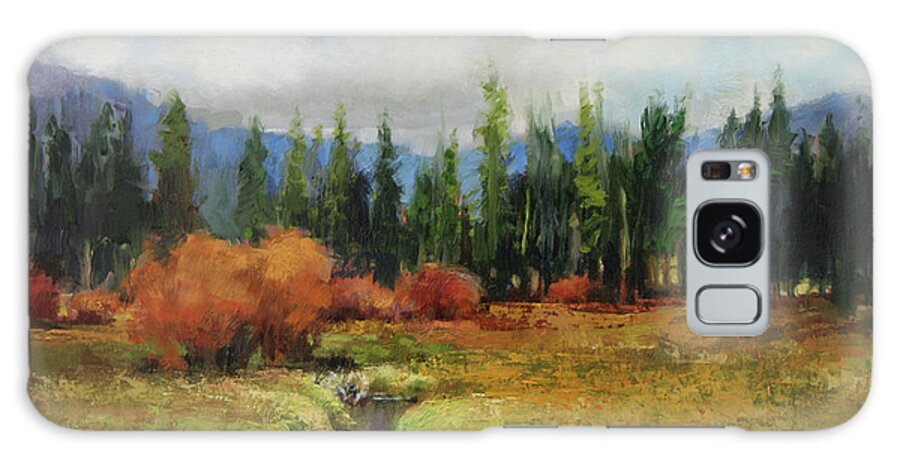 Utah Galaxy Case featuring the painting Silver Lake by Susan N Jarvis
