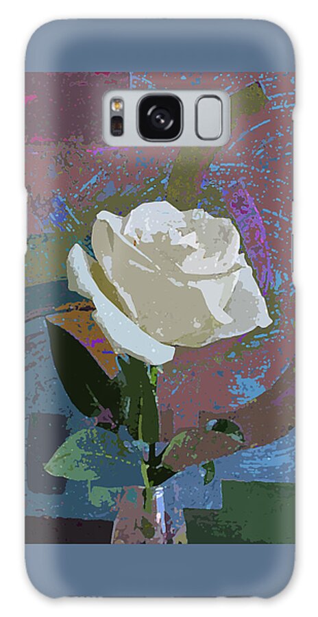 Rose Galaxy Case featuring the photograph Single Rose in Earth Tones by Corinne Carroll