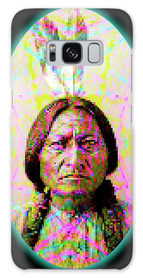 Wunderle Art Galaxy Case featuring the mixed media Sitting Bull Simulation V1B by Wunderle
