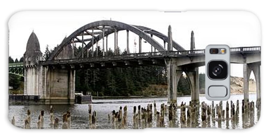 Siuslaw River Bridge Galaxy Case featuring the photograph Siuslaw River Bridge, Florence, Oregon by Tony Lee