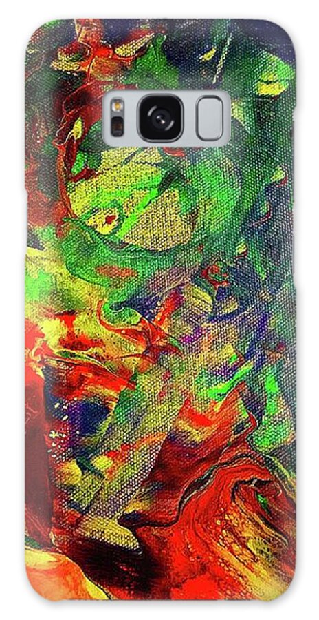 Abstract Galaxy Case featuring the painting Skipped Beat by Elle Justine