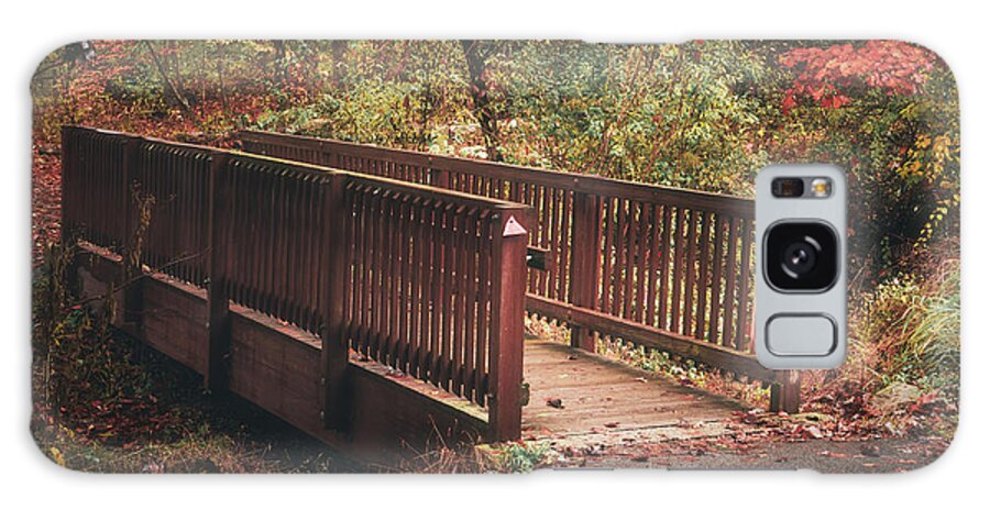 Bridge Galaxy Case featuring the photograph Small Footbridge in Autumn - Trexler Nature Preserve by Jason Fink