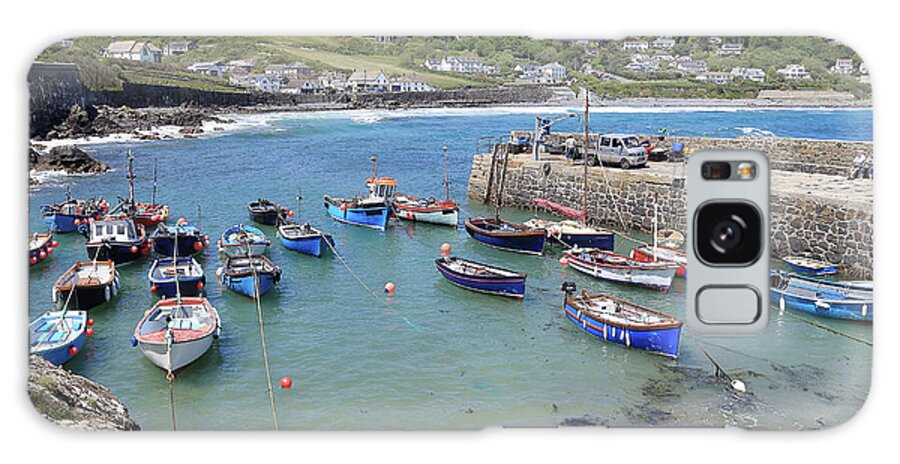 Coverack Galaxy Case featuring the photograph The small harbour Coverack, Cornwall. by Tony Mills