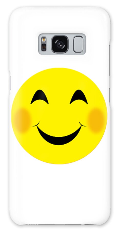 Smiley Face Galaxy Case featuring the digital art Smilee Face by Terri Waters
