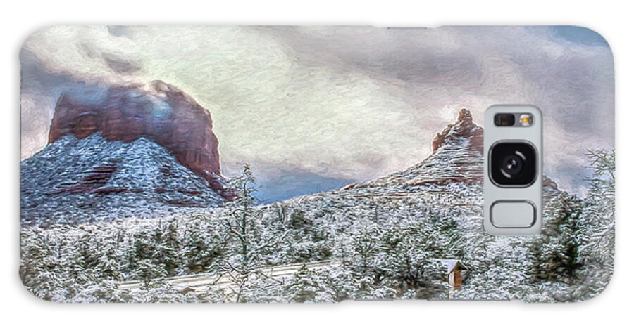 Arizona Galaxy Case featuring the photograph Snow 04-002 Bell Paint by Scott McAllister