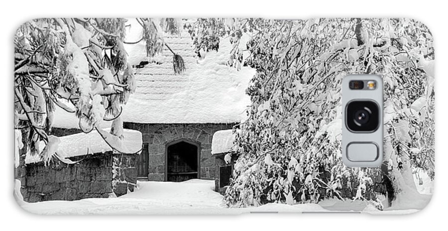 Yosemite Valley Chapel Galaxy Case featuring the photograph Snow-covered landscape in Yosemite by Alessandra RC