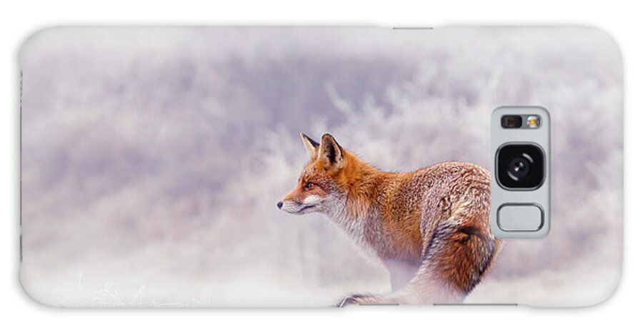 Fox Galaxy Case featuring the photograph Snow Fox Series - Lost in this World by Roeselien Raimond