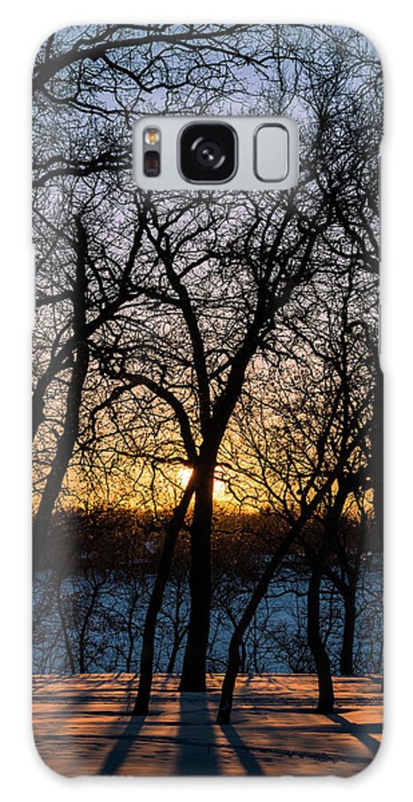 Trees Galaxy Case featuring the photograph Snowy Sunset by Andrew Miller
