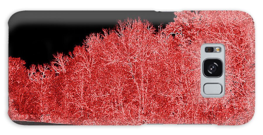 Trees Galaxy Case featuring the photograph Snowy White Limbs with Neon Filter by Ali Baucom