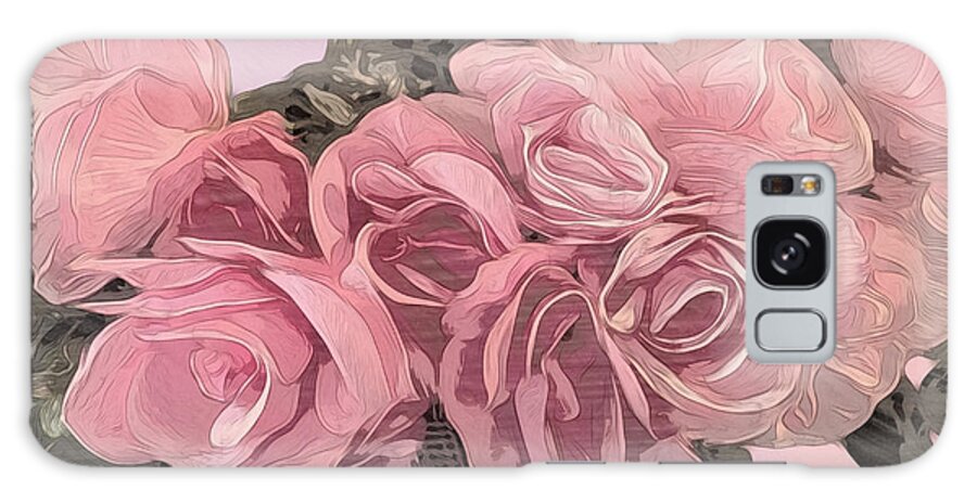 Rose Galaxy Case featuring the photograph Soft Pastel Pink Roses by Diane Lindon Coy