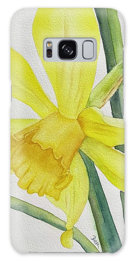 Daffodil Galaxy Case featuring the painting Solitaire by Beth Fontenot