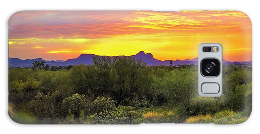 Sunset Galaxy Case featuring the photograph Sombrero Sunset h2050 by Mark Myhaver