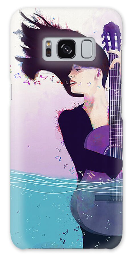 Guitar Galaxy Case featuring the digital art Sound Waves by Nikki Marie Smith