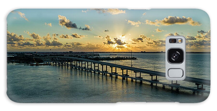 Fort Pierce Galaxy Case featuring the photograph South Bridge Sunrise by Todd Tucker