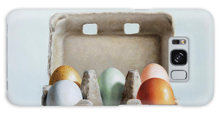 Egg Galaxy Case featuring the painting Space Available by Susan N Jarvis