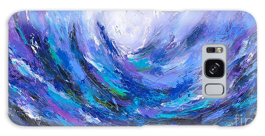 Contemporary Paintings Galaxy Case featuring the painting Spark in the sea by Preethi Mathialagan
