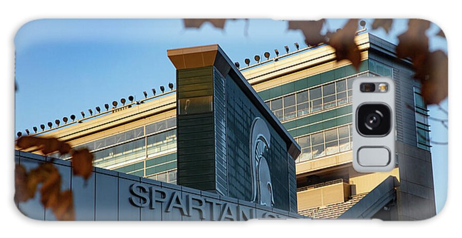 Michigan State Football Galaxy Case featuring the photograph Spartan Stadium north end zone through the trees by Eldon McGraw