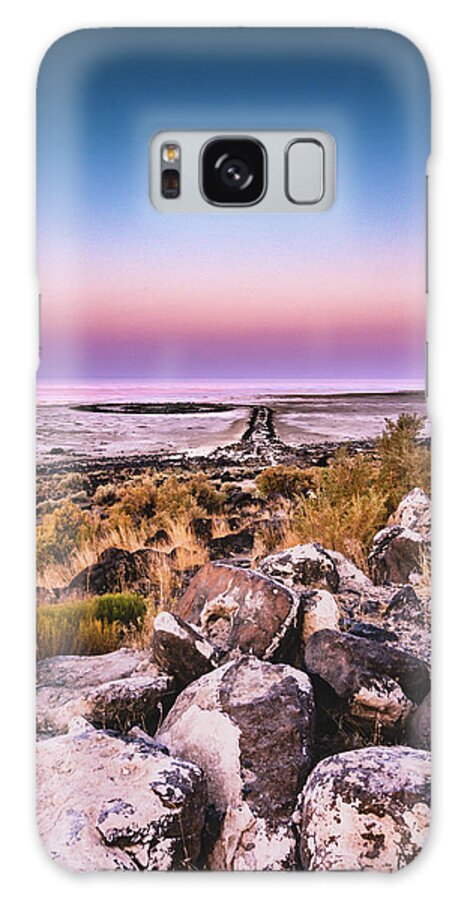 Spiral Jetty Galaxy Case featuring the photograph Spiral Dawn by Bryan Carter