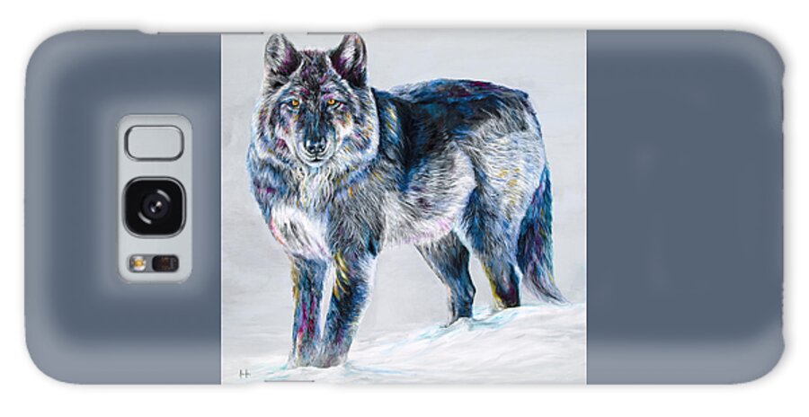 Wolf Galaxy Case featuring the painting Spirit by Averi Iris