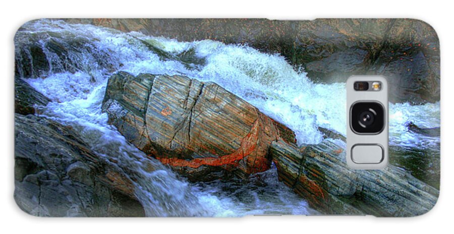 Boulder Galaxy Case featuring the photograph Spirit Boulder at Livermore Falls by Wayne King