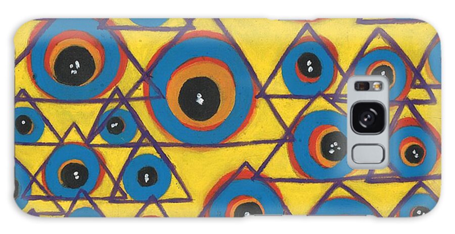 Yellow Galaxy Case featuring the painting Spirit Guides by Esoteric Gardens KN