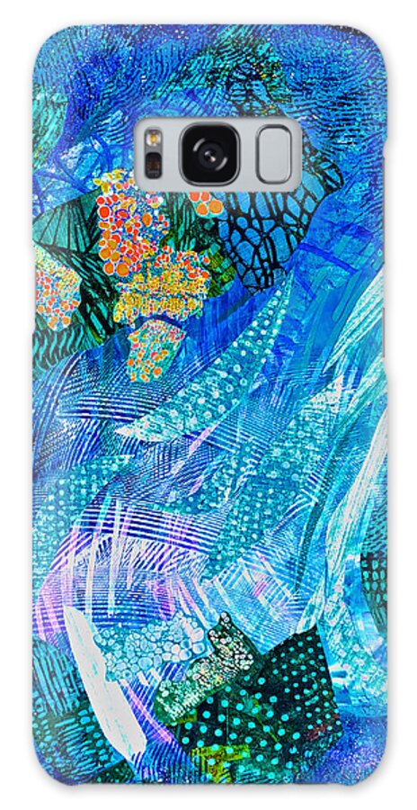 Galaxy Case featuring the painting Spirit Moved upon the Face of the Waters by Polly Castor